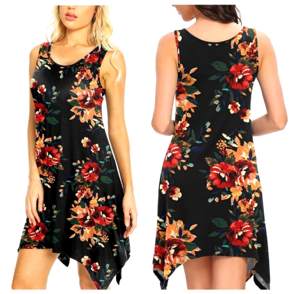 Womens Summer Cover Sundress, Crew Neck, Sleeveless, Beach Dress, size S NEW